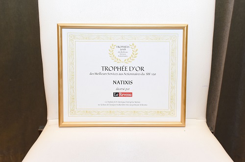 Natixis-Trophée-d'or-2018-du-meilleur-service-aux-actionnaires-du-SBF120 Le-Revenu